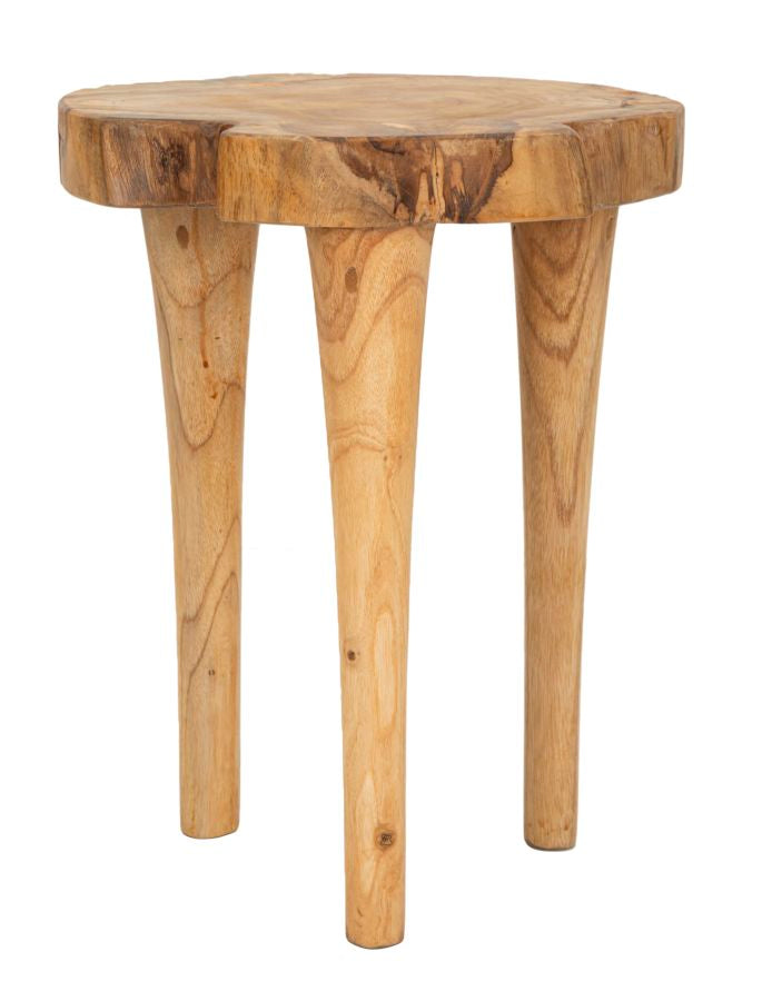 Beistelltisch Kursi Teak Holz Boho Chic Natur Unikat Handgefertigt