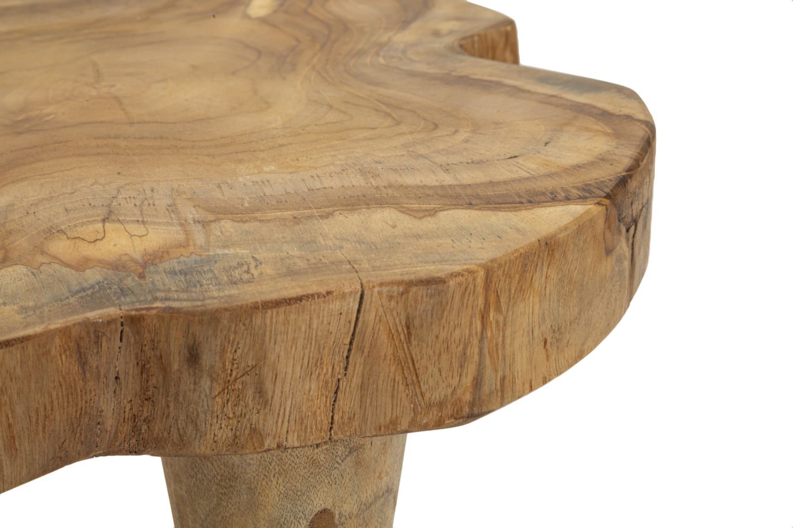 Beistelltisch Kursi Teak Holz Boho Chic Natur Unikat Handgefertigt