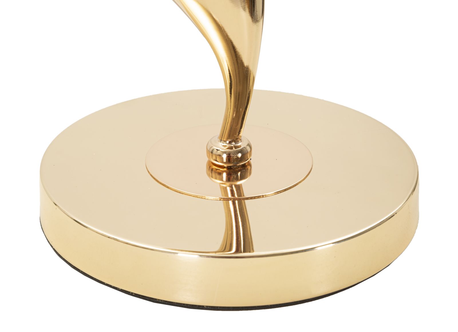 Livia Lux Tischlampe Gold Stoffschirm Ø30x64cm