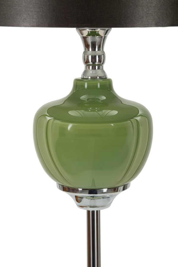 Eva One Stehlampe Glas Metall Samt Ø40x160cm Glam Design