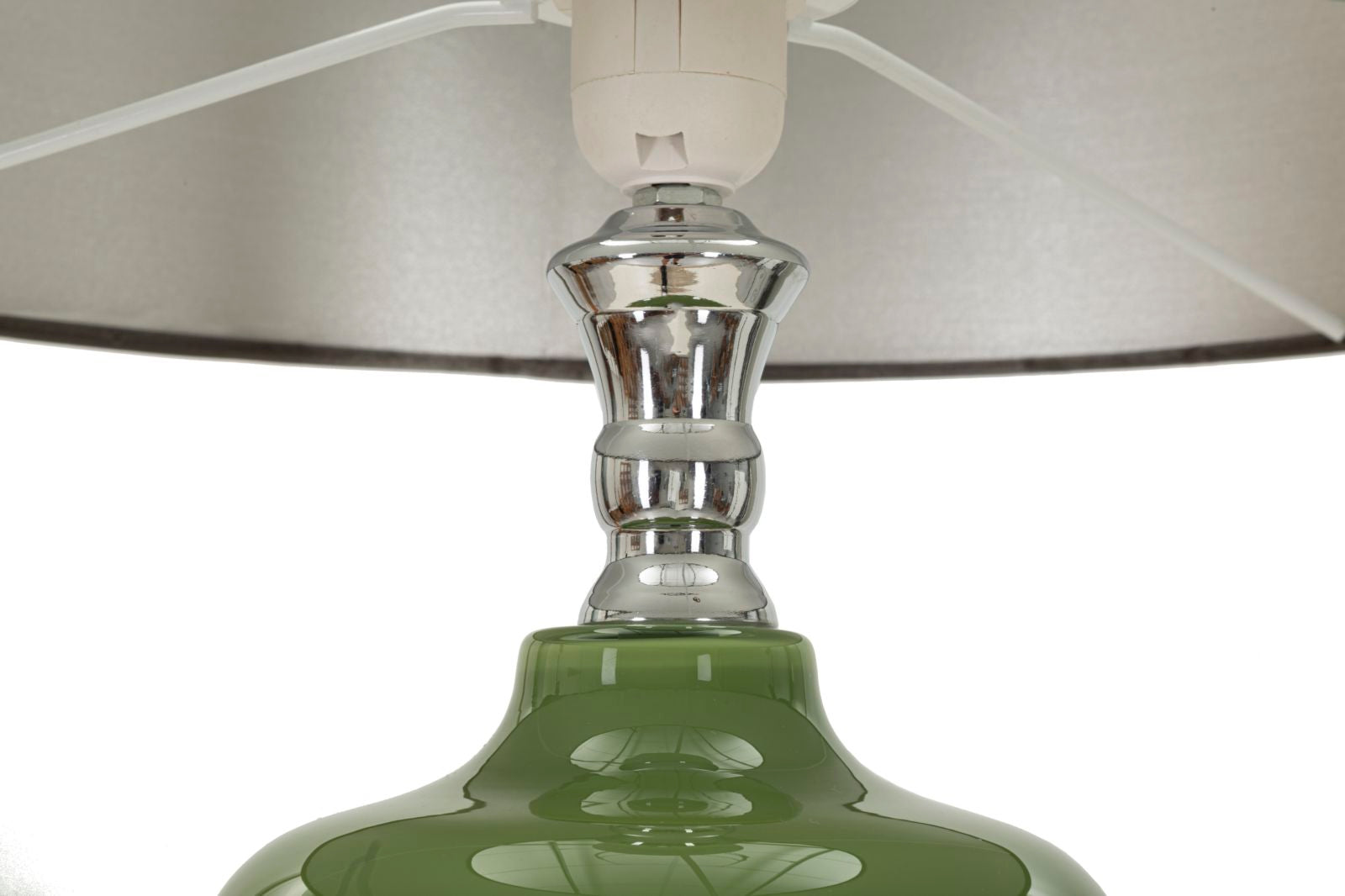 Eva One Stehlampe Glas Metall Samt Ø40x160cm Glam Design