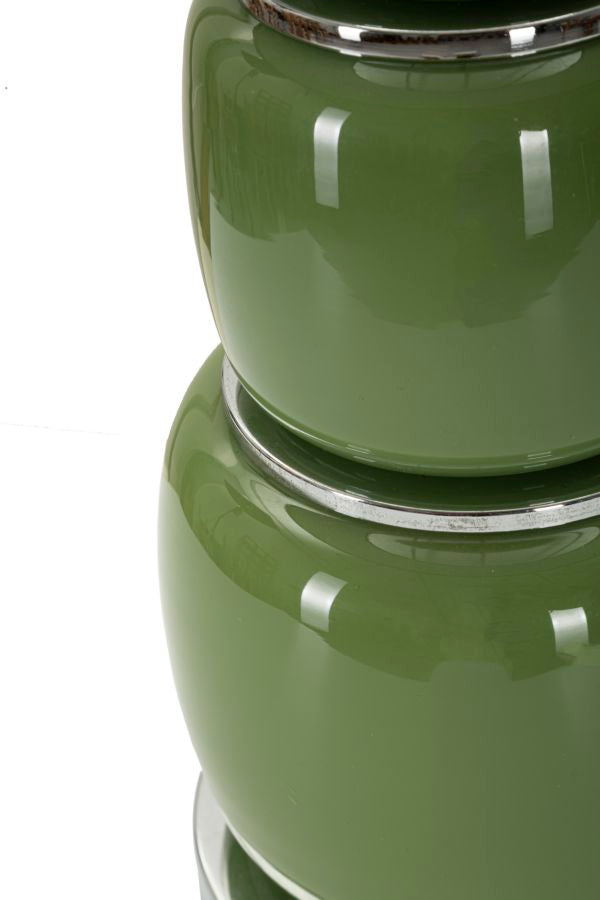 Eva Three Tischlampe Glas Metall Samt Ø33x57cm Glam