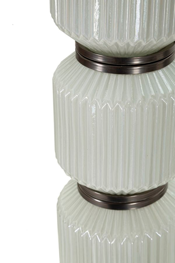 Bright One Stehlampe Glas Metall Samt Ø42x164cm Glam