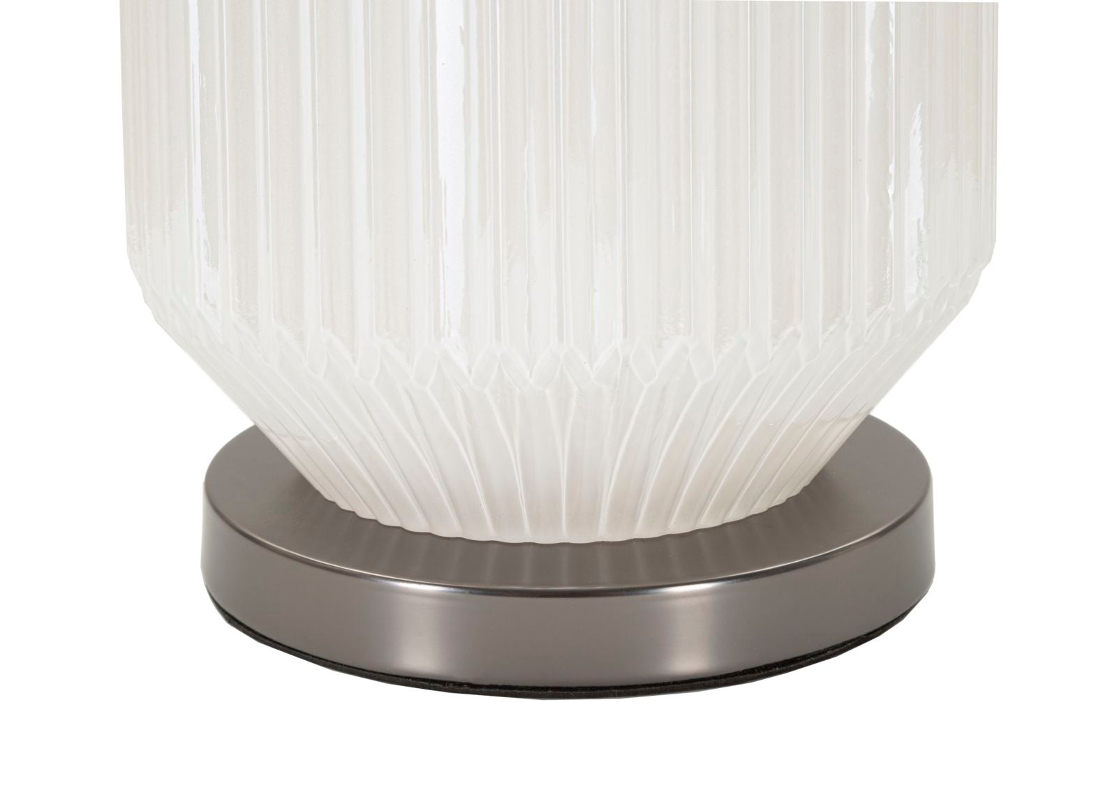 Brighty Elegance Tischlampe Glas Metall Samt Ø37x65cm Glam