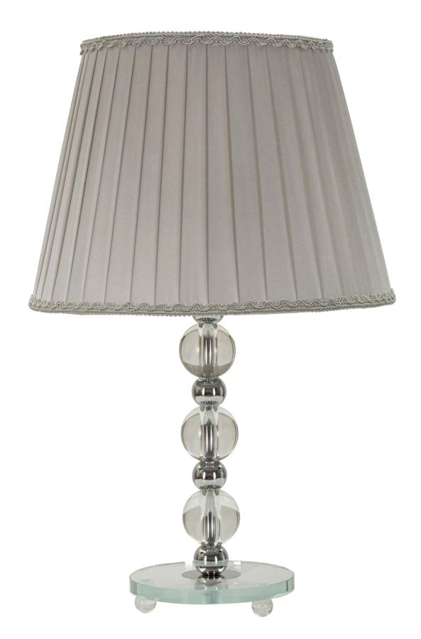 Tolly Chic Tischlampe Silber Ø30x48cm Glamour Stil