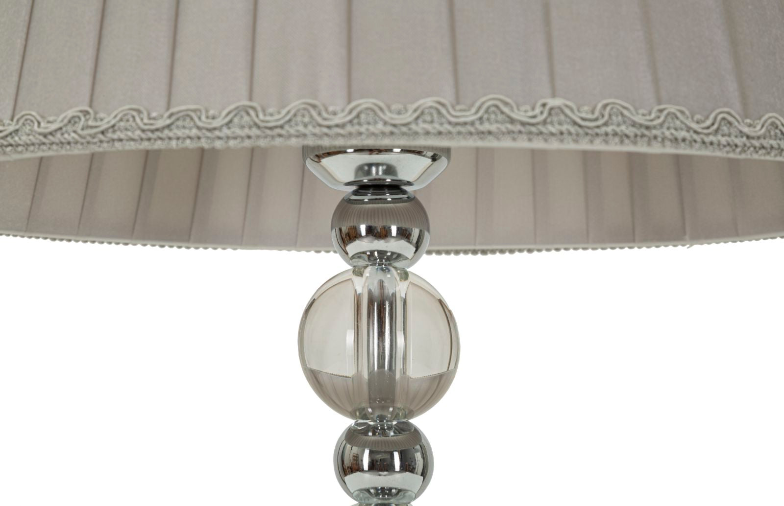 Tolly Chic Tischlampe Silber Ø30x48cm Glamour Stil