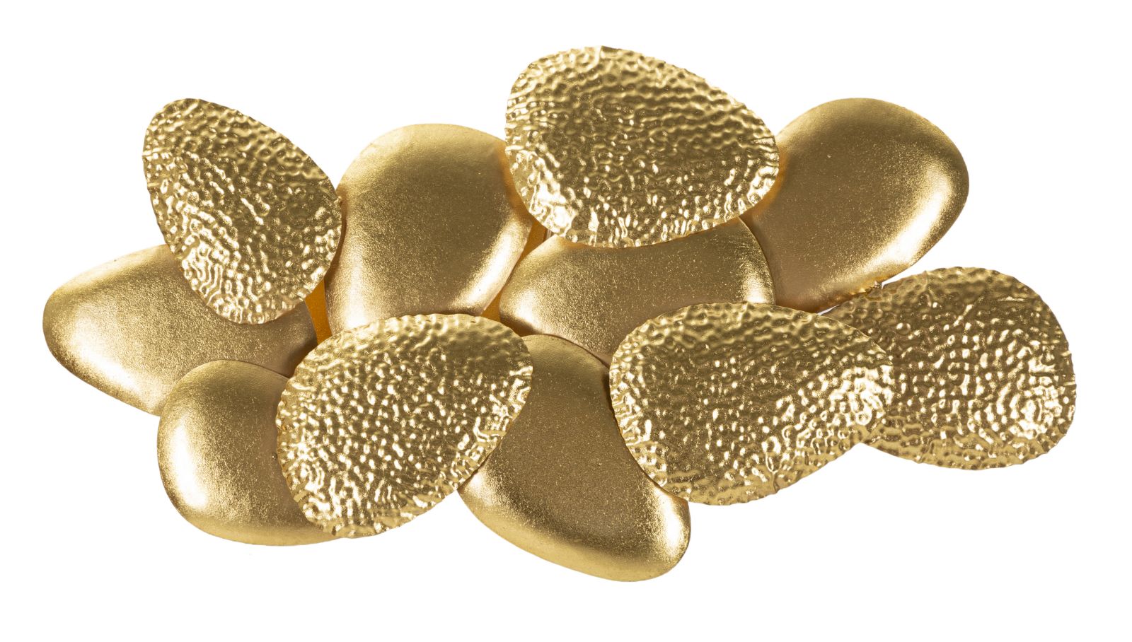 Shella Grande Wandleuchte Gold Metall 60x31cm Muscheloptik