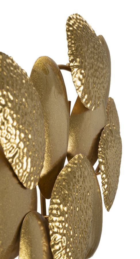 Shella Grande Wandleuchte Gold Metall 60x31cm Muscheloptik