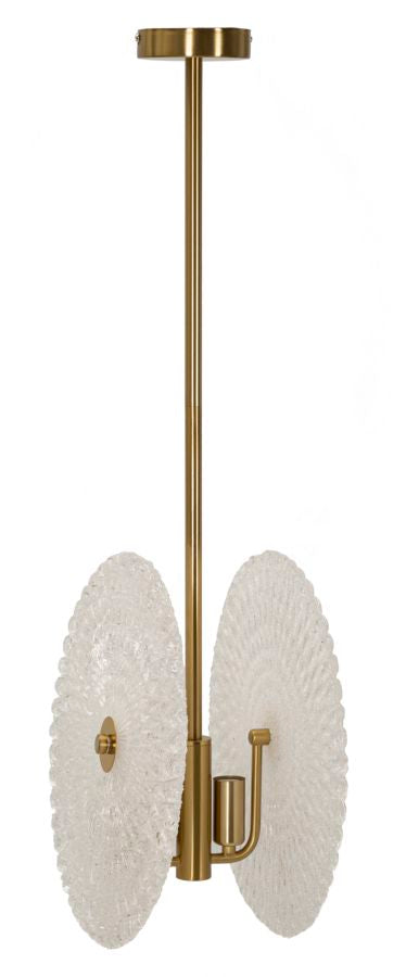 Glassa Lux Deckenleuchte Glas Metall Gold 35x80cm Glam