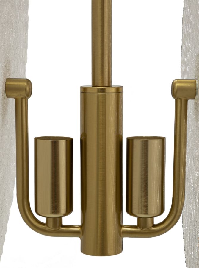 Glassa Lux Deckenleuchte Glas Metall Gold 35x80cm Glam