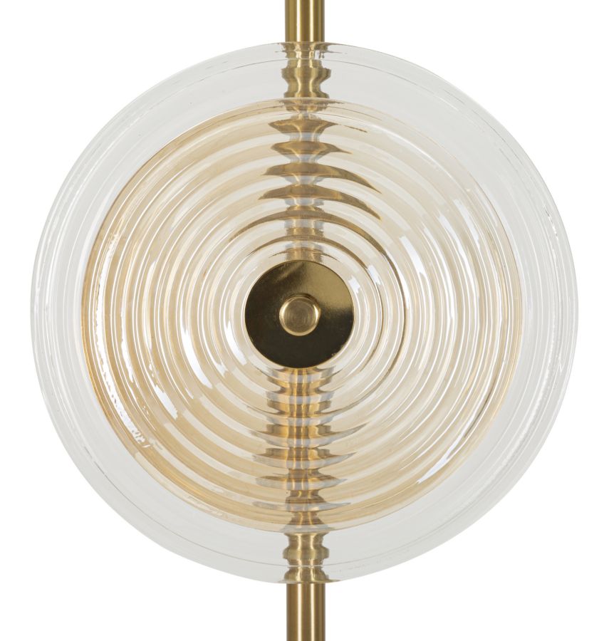 Venia Tower Stehlampe Glas Gold Ø30x170cm Glamour Design