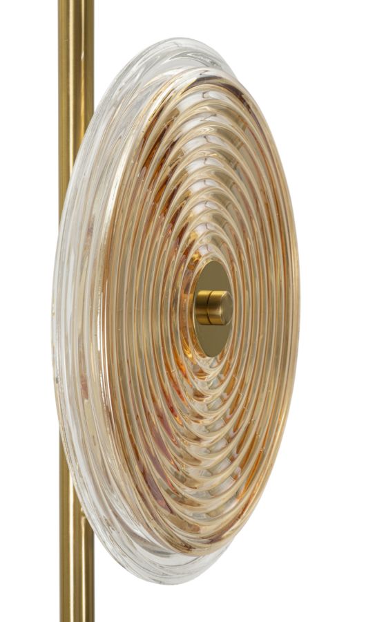Venia Tower Stehlampe Glas Gold Ø30x170cm Glamour Design