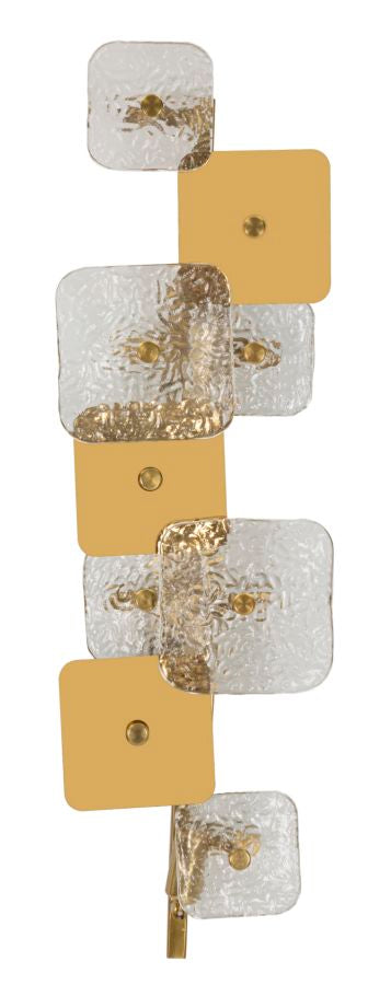 Glassy Glow Wandleuchte Glam Metall Glas 24x76cm