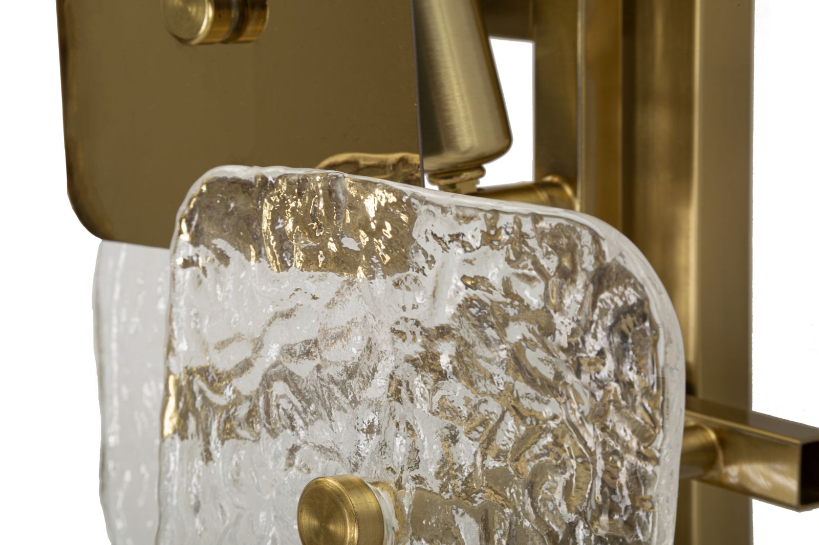 Glassy Glow Wandleuchte Glam Metall Glas 24x76cm