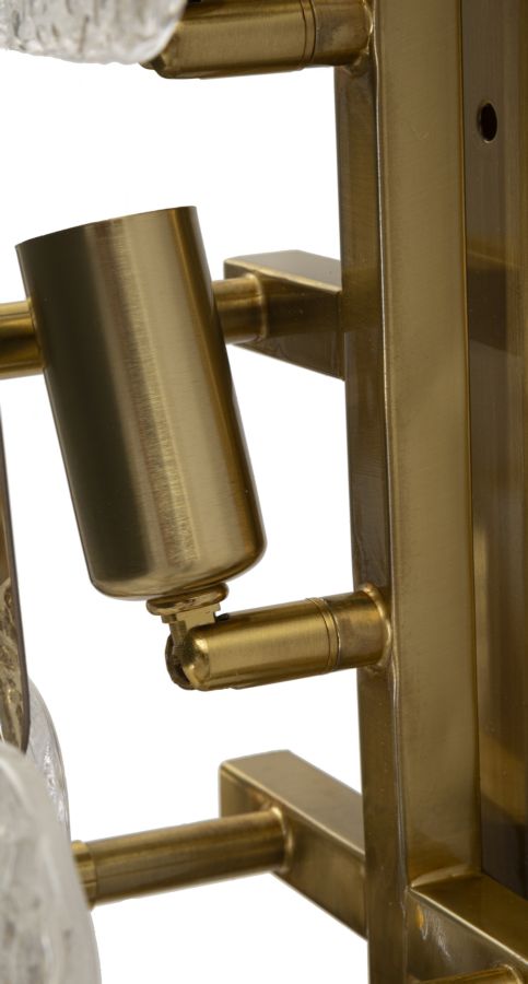 Glassy Glow Wandleuchte Glam Metall Glas 24x76cm