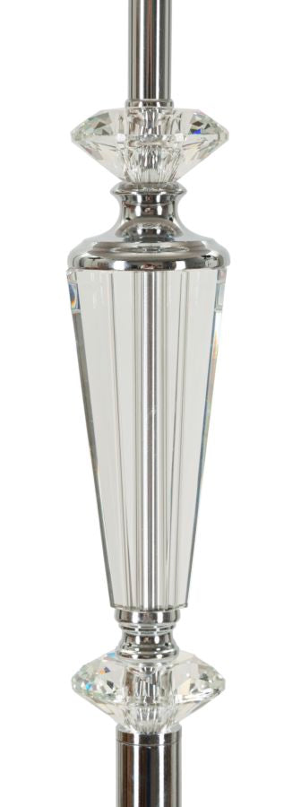 Serena Grande Stehlampe Silber Ø40x164cm Stoffschirm