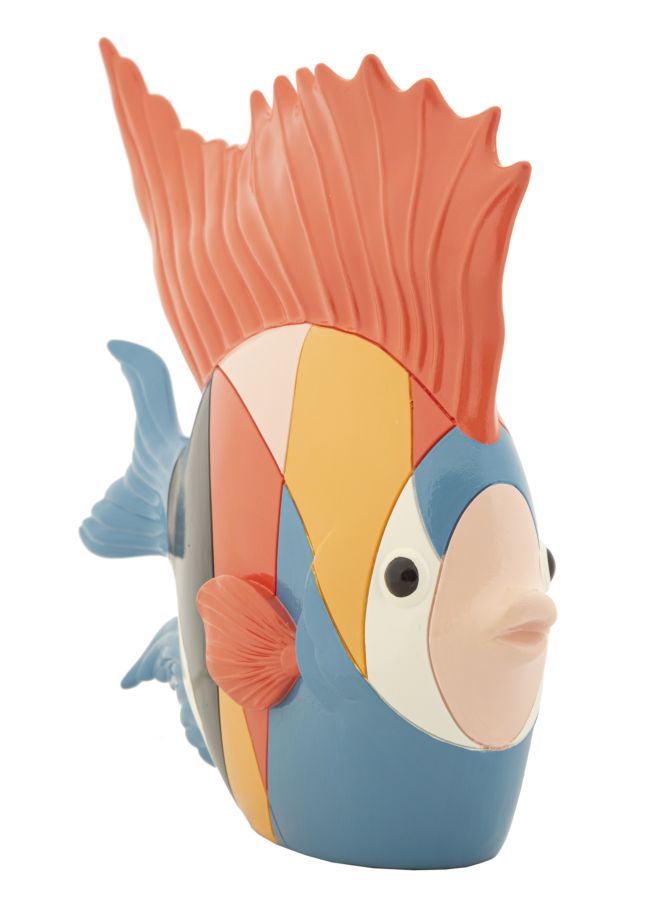 Deko Fischfigur Pesce Rubic Bunt Modern 28x25cm