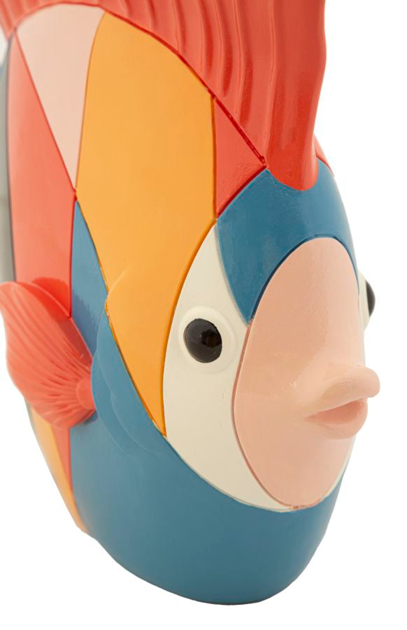 Deko Fischfigur Pesce Rubic Bunt Modern 28x25cm