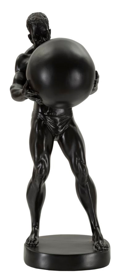 Skulptur Nocturnus Schwarz Atlas Figur 43cm modern