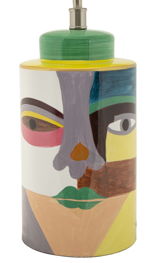 Tischlampe Piccassy Color 40x65 cm aus Keramik Metall Stoff