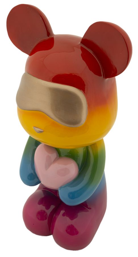 Orsetto Rainbow Stehbär Dekofigur mit Herz