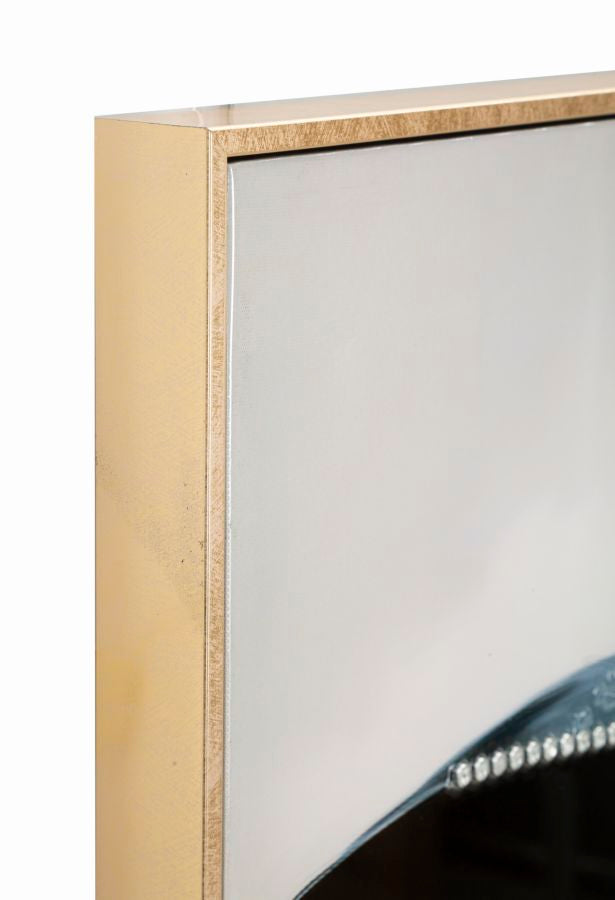 Dori Noire Wandbild 62x92 cm – Glamouröse Frau in Schwarz mit Hut auf Leinwand