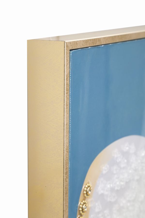 Dori Eleganza Wandbild 62x92 cm – Damenporträt mit großem Hut auf Leinwand im Glamour Stil