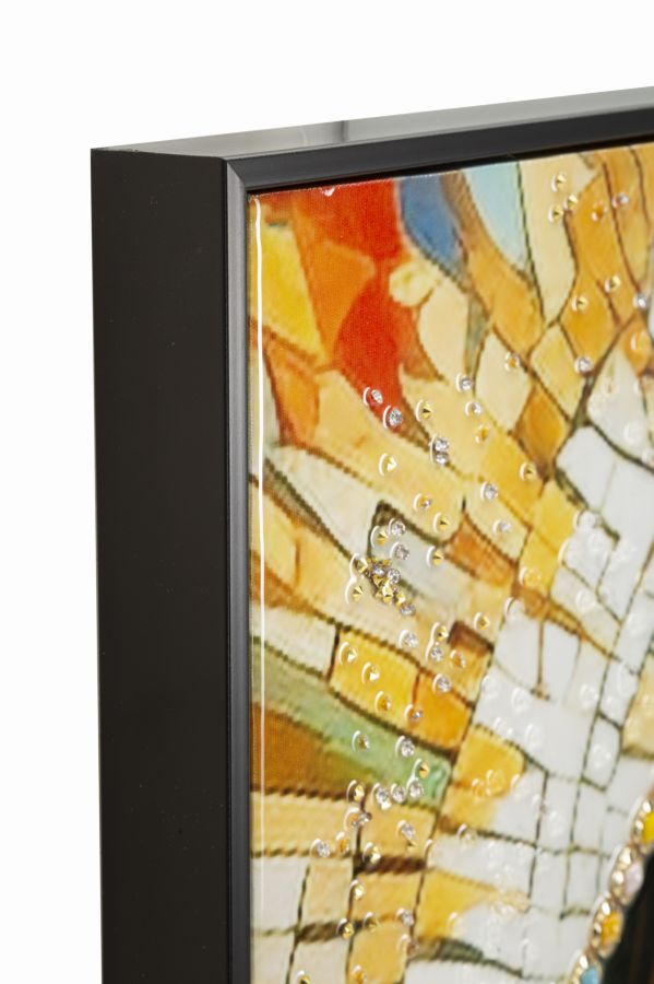 Madonna Celeste Wandbild 72x102 cm mit Kristallsteinen auf Leinwand