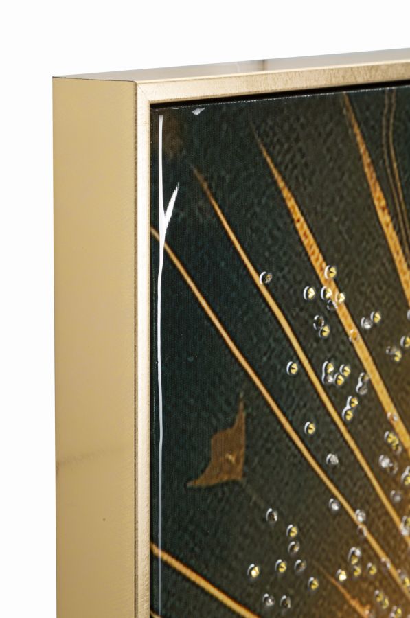 Madonna Aurelia Wandbild 72x102 cm mit Kristallsteinen und Heiligem Herz auf Leinwand