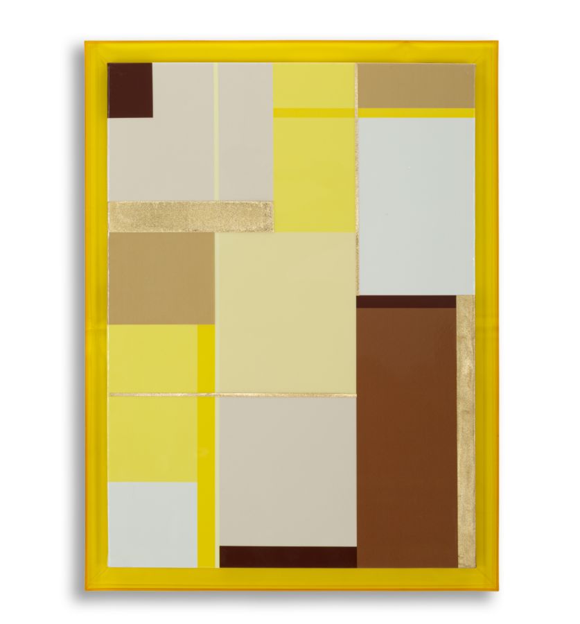 Acryl Wandkunst Laccato A mit Rahmen – Geometrisches Leinwandbild 60x80 cm