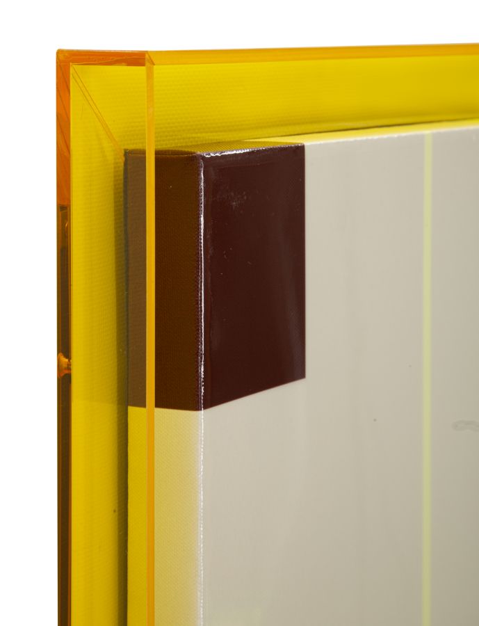 Acryl Wandkunst Laccato A mit Rahmen – Geometrisches Leinwandbild 60x80 cm