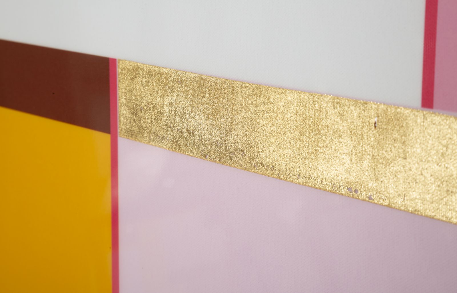 Acryl Wandkunst Laccato Pink mit Rahmen – Geometrisches Leinwandbild 60x80 cm