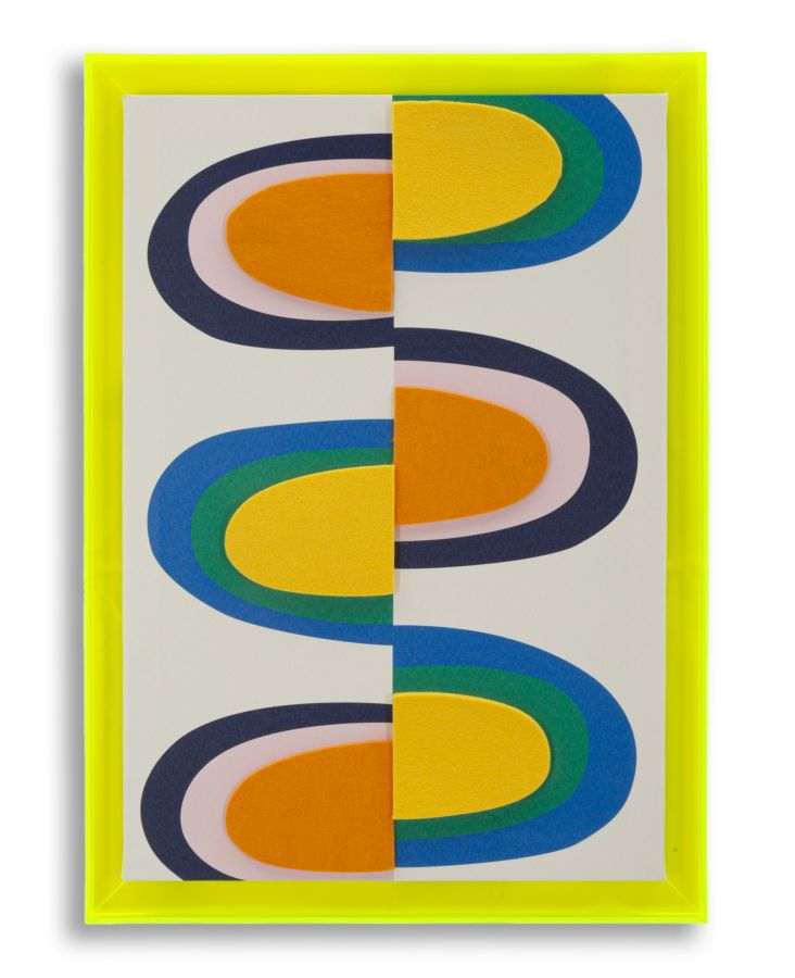 Pop Art Wandbild mit Neonrahmen – Modernes Design 50x70 cm