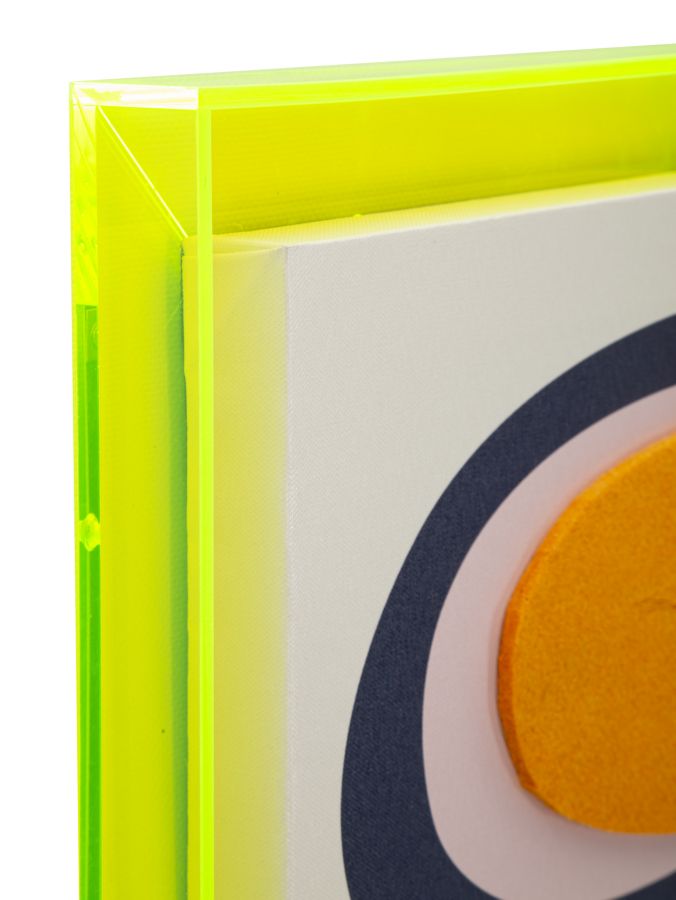 Pop Art Wandbild mit Neonrahmen – Modernes Design 50x70 cm