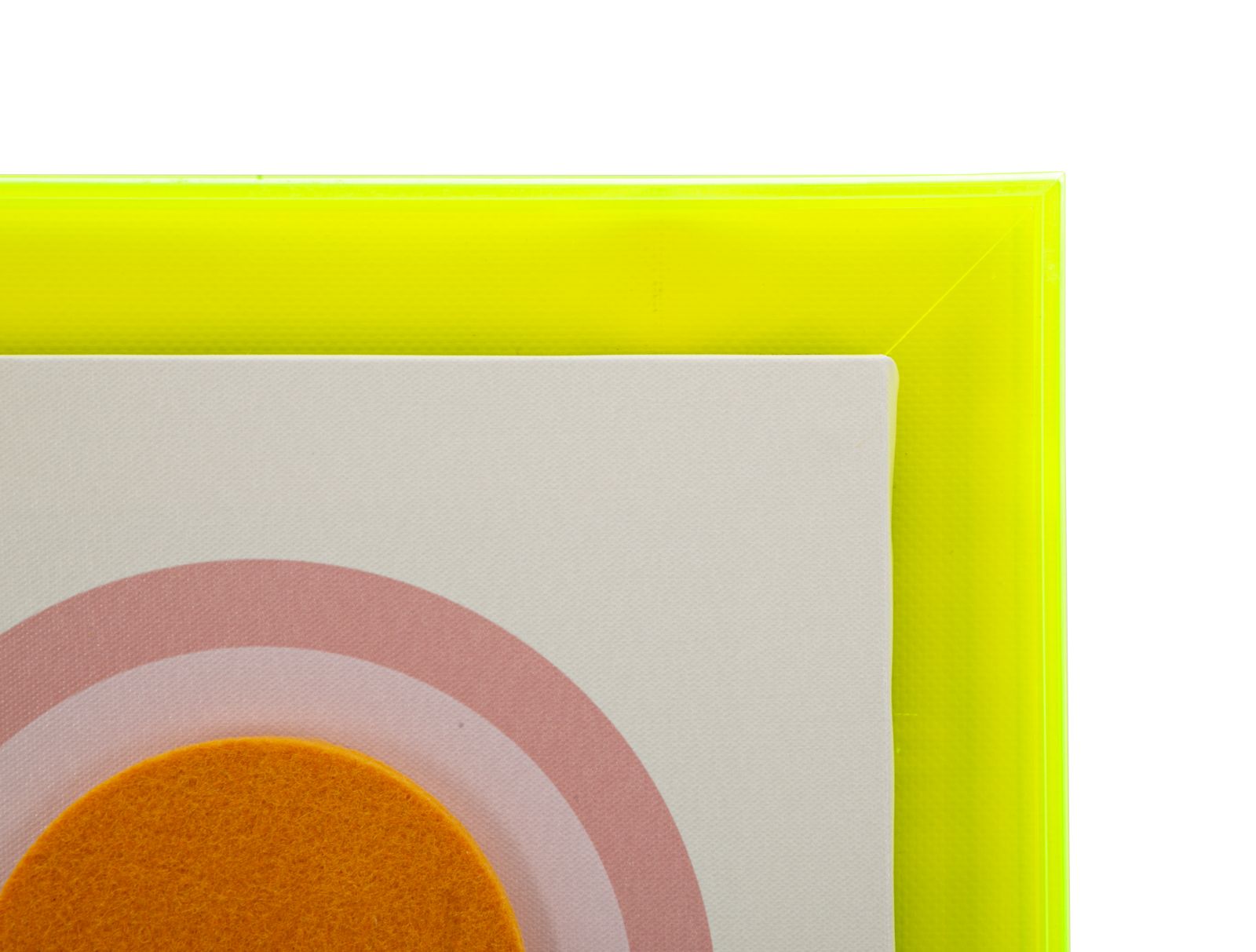 Pop Art Wandbild B mit Neonrahmen – Moderne Geometrie 50x70 cm