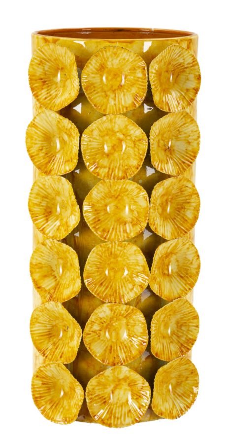 Metall Vase Drop Goldoptik Dekoobjekt 33 cm Glam Stil