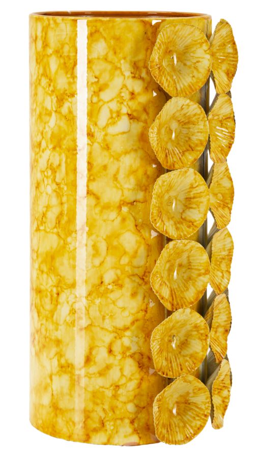 Metall Vase Drop Goldoptik Dekoobjekt 33 cm Glam Stil