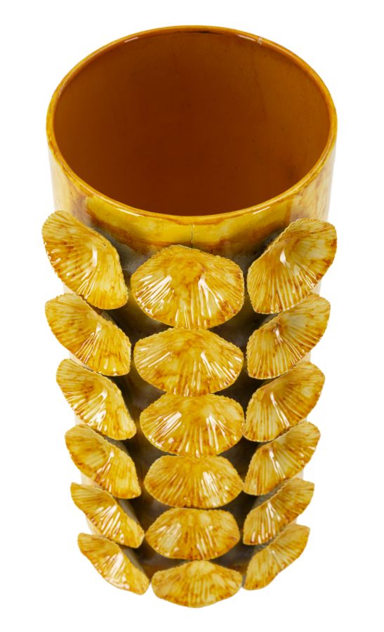 Metall Vase Drop Goldoptik Dekoobjekt 33 cm Glam Stil