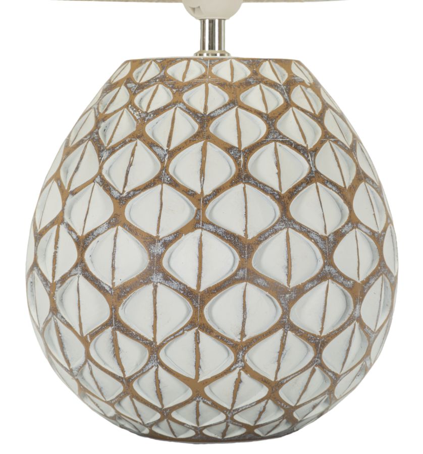 Tischlampe Tibet Design Resina Ø35 cm Modern Beleuchtung