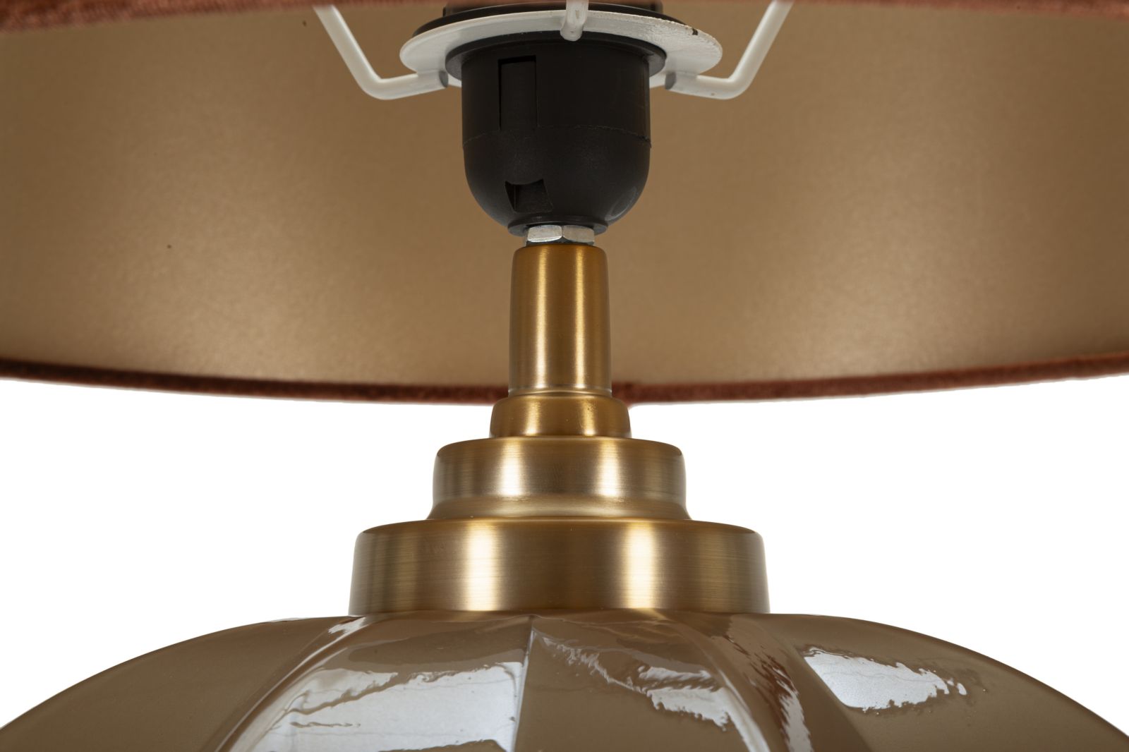 Tischlampe Praga A 40x57 cm aus Metall Glas Stoff