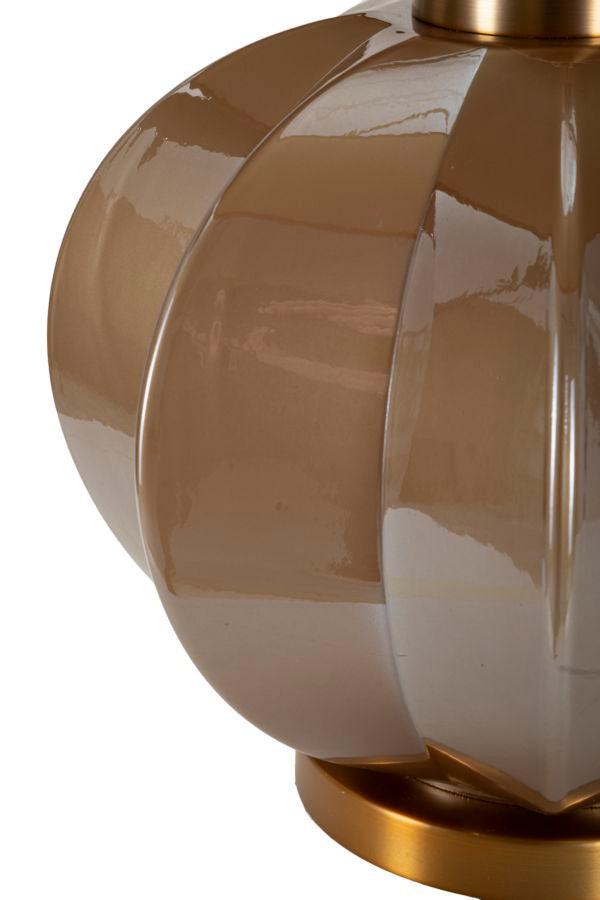 Tischlampe Praga A 40x57 cm aus Metall Glas Stoff