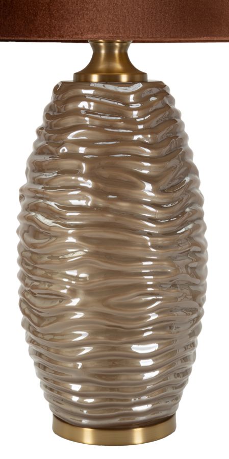 Tischlampe Praga B 45x79 cm aus Metall Glas Stoff