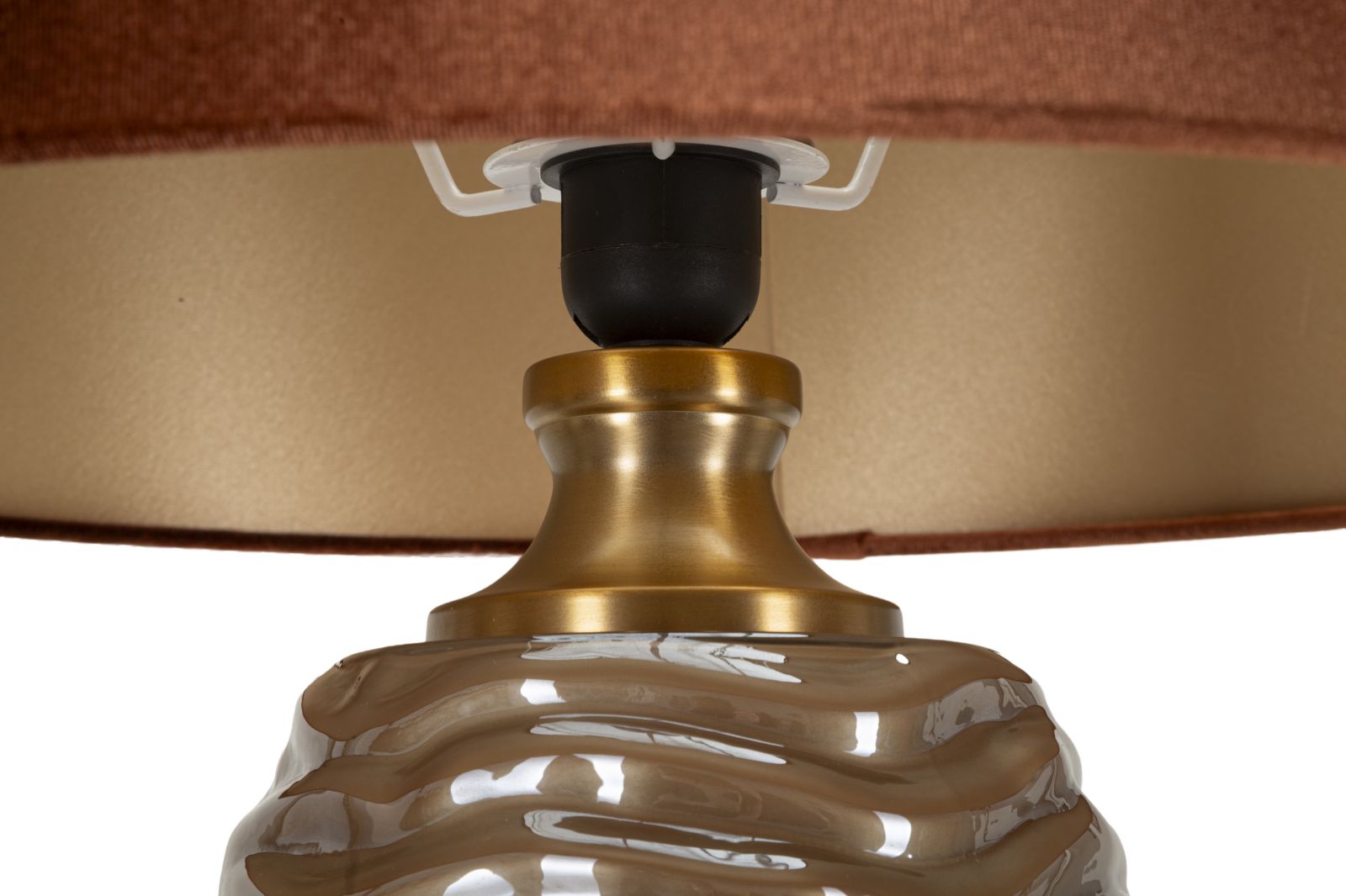 Tischlampe Praga B 45x79 cm aus Metall Glas Stoff