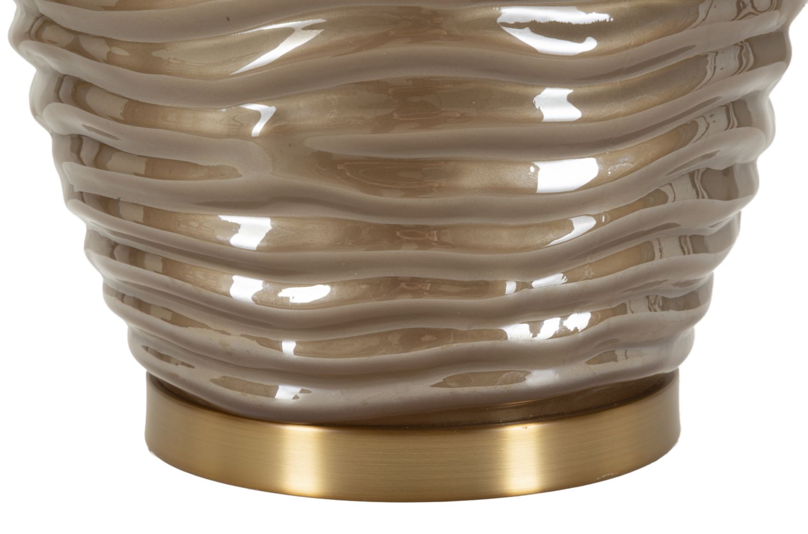 Tischlampe Praga B 45x79 cm aus Metall Glas Stoff