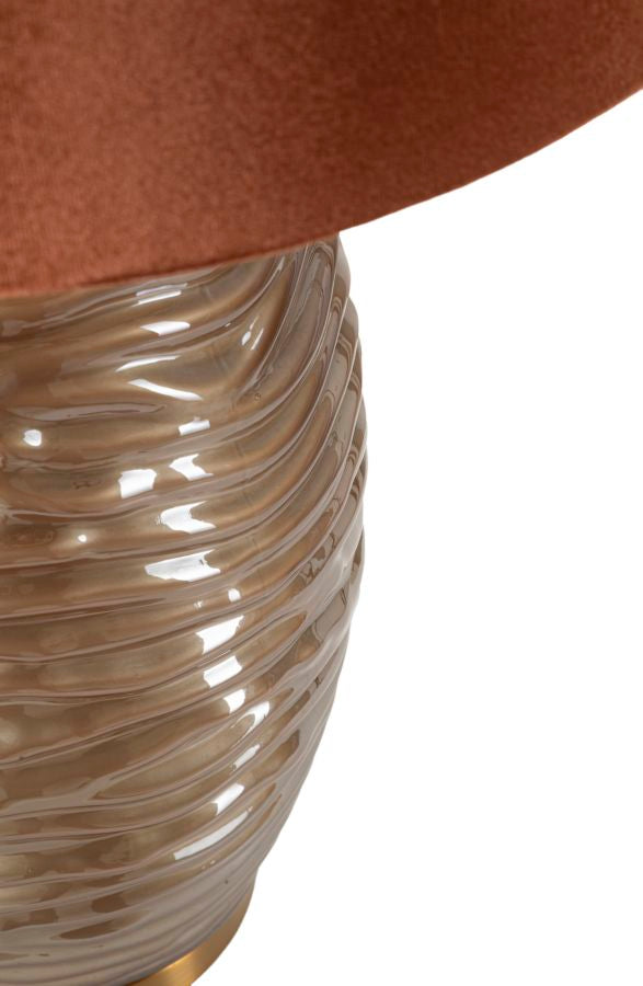 Tischlampe Praga B 45x79 cm aus Metall Glas Stoff