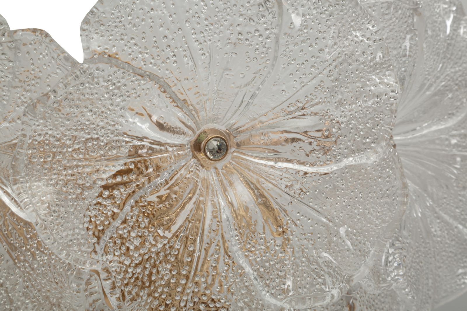 Wandleuchte Ibiscus 33x28 cm aus Metall und Glas