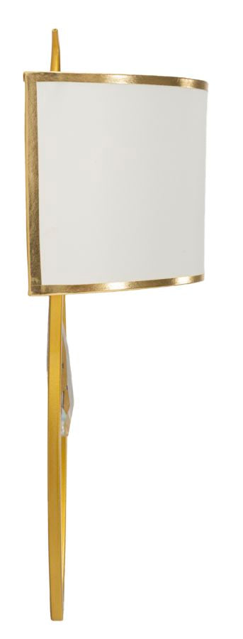 Wandleuchte Vienna 50 cm – Elegante Wandlampe mit Kristallanhänger und Goldrahmen