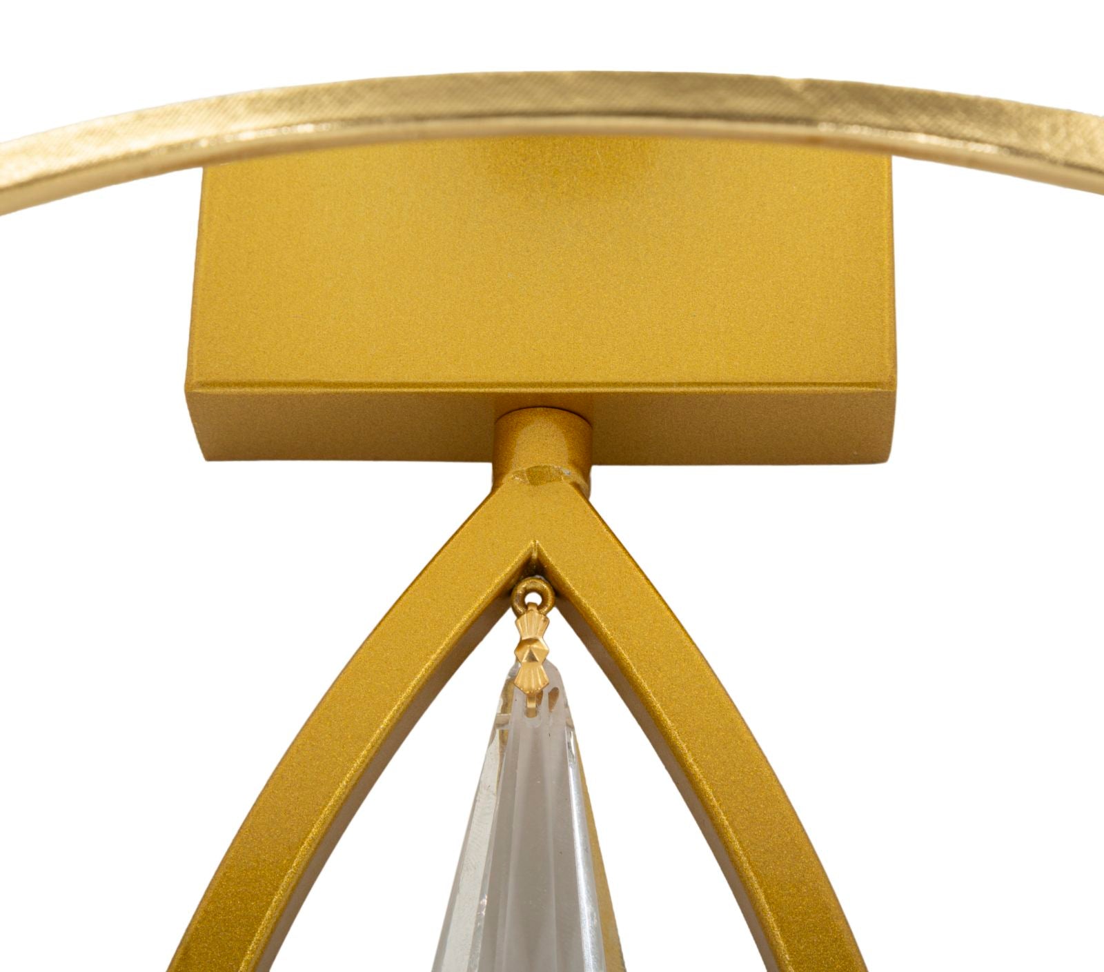Wandleuchte Vienna 50 cm – Elegante Wandlampe mit Kristallanhänger und Goldrahmen