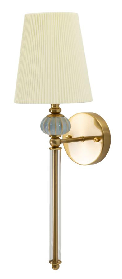 Wandleuchte Varsavia Gold Stoffschirm 57cm Klassisch Elegant
