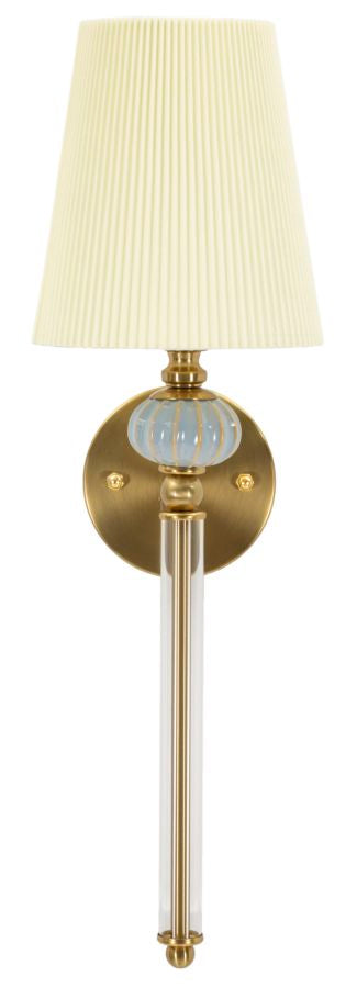 Wandleuchte Varsavia Gold Stoffschirm 57cm Klassisch Elegant